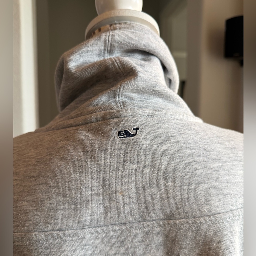 Vineyard Vines Gray Cowl Neck Pullover Sweater medium stripes - Picture 10 of 14